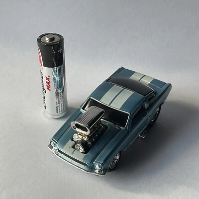 Funline Muscle Machines 1/64 scale ford mustang gt 350 blue w/ white stripes - Image 1 of 4