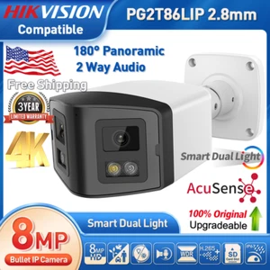 Hikvision Compatible 8MP Mic 180° Panoramic Dual Light poe IP Camera PG2T86LIP - Picture 1 of 23
