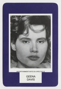Geena Davis 1993 Face to Face Game Card - Single Card from Canadian Game - Picture 1 of 2