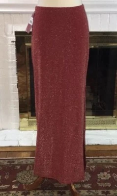 🌹FALDA DE NOCHE LARGA ROJA DORADA METALIZADA JS Collection Talla 6🌹 Foto 1 de 4