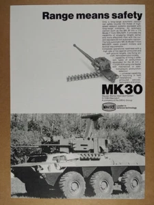 Mauser MK 30 Modelo F 1985 cañón automático anuncio impreso vintage - Imagen 1 de 1
