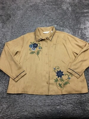 Camisa Bechamel Abotonada Mujer Talla 2X Beige Tostado Gamuza-Como Poliéster Foto 1 de 4