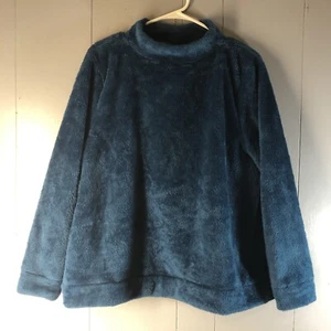 Pullover Talbots Dream Fleece Sherpa cuello embudo XLp azul pequeño para mujer - Imagen 1 de 6