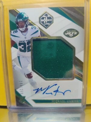 2021 Panini Limited Michael Carter Rookie Patch Auto RPA #’d /299 NY Jets # 177 - Image 1 of 2