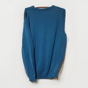 Club Room Mens Size Medium Turquoise Blue Pullover Cotton Sweater - Picture 1 of 3
