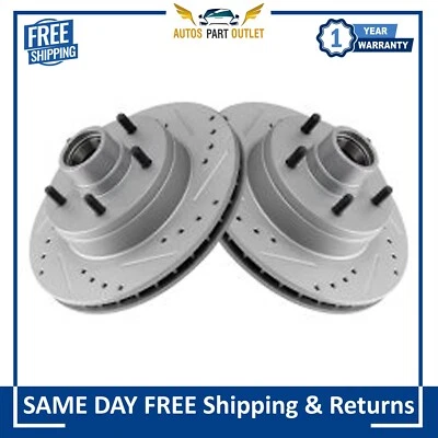 New Front Brake Rotor Set For 1991-1996 Buick Cadillac Chevy Olds - Image 1 of 4