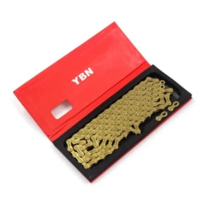 YBN 11 Speed Bicycle Chain SLA H11-TIG Gold Titanium coating MTB Bike Part - Picture 1 of 5