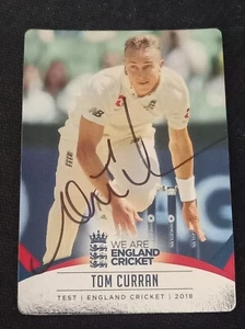 Signed 2018 2019 ENGLAND Cricket Card TOM CURRAN Parallel BBL  - Bild 1 von 3