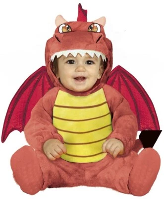 Halloween Baby & Toddler Dragon Fancy Dress Costume Winged Monster Outfit fg - Image 1 of 4