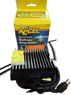 REGULADOR DE VOLTAJE ELECTRÓNICO ACCEL NEGRO HARLEY DAVIDSON 84-90 XL SPORTSTER Foto 1 de 2