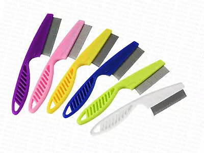 Pet Dog Cat Puppy Kitten Flea Comb Stainless Pin Hair And Fur Grooming Brush UK • 2.79£