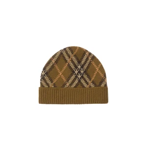 BURBERRY $440 Nest Check Cashmere Beanie New And Authentic - Picture 1 of 2