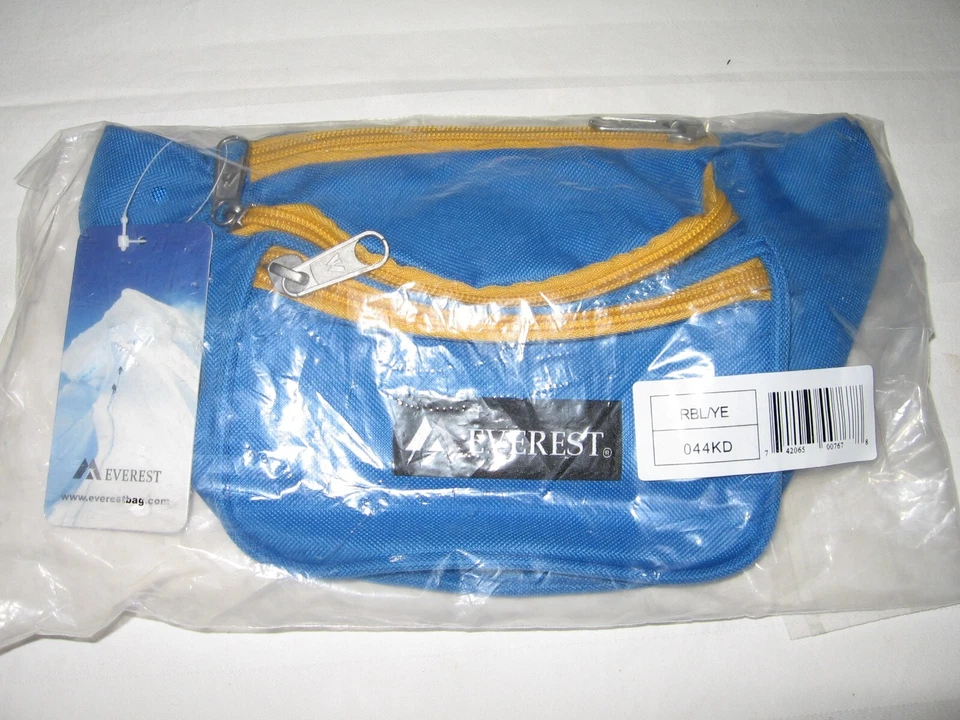 Everest Fabric Multi Pocket Fanny Waist Pack Dark Purple