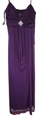 Vestido Largo Formal Vestido Acolchado Sujetador Y2K Baile de graduación Boho Hada Cachicho Talla 14 Nuevo Foto 1 de 4