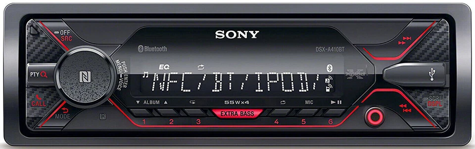 Sony DSX-A410BT Media Receiver with Bluetooth - Black
