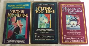 3 Mystery PBs by Kerry Greenwood: Flying Too High, Death By Misadventure, Murder - Picture 1 of 12