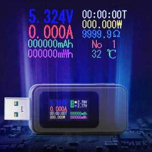 10 In 1 TYPE-C / USB Tester DC Digital Voltmeter Amperimetro Current Power - Afbeelding 1 van 11
