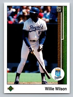 Willie Wilson 1989 Upper Deck #244 Kansas City Royals Baseball Card - Image 1 of 2