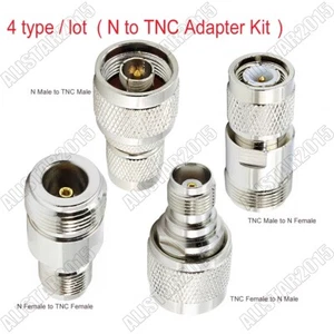 4 Tipo/Lote TNC a N Tipo Macho Enchufe Hembra Jack Adaptador RF Conector Antena Kit - Imagen 1 de 5
