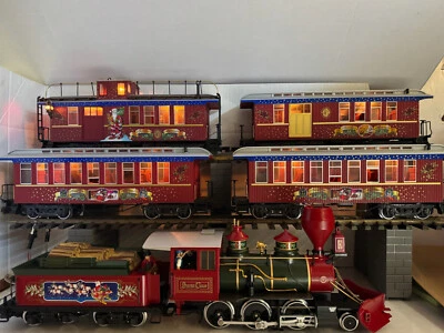 LGB 27182 34805 34815 44755 - Christmas Mogul sound + passenger cars LN w/ boxes - Image 1 of 4