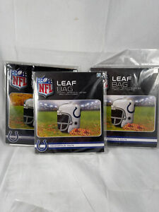 Lot of 3 New NFL Leaf Bags 57 Gallon Indianapolis Colts Helmet Stuff-A-Helmet
