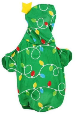 Perro Navidad Disfraz / Sudadera con Capucha Árbol de Navidad Talla Mediana Foto 1 de 4