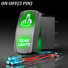 Green Rocker Switche LED Backlit Light on/off Button for Car Offroad Truck Boat