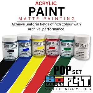 Golden SoFlat Matte Acrylic Paint Pop Set, 6 Colours, Opaque, Archival Quality - Bild 1 von 12