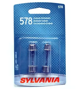 Sylvania Basic 578 10W Two Bulbs Interior Map Light Replacement Lamp Made USA - Picture 1 of 8