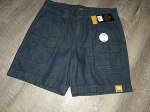 Lee Jeans Men's Elastic Waist Denim Stretch Cargo Shorts Size 33 Waist NWT - Picture 1 of 2