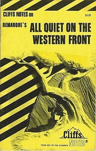 Cliffs notes ALL QUIET ON WESTERN FRONT Rollin Glaser Study Guide - Picture 1 of 1