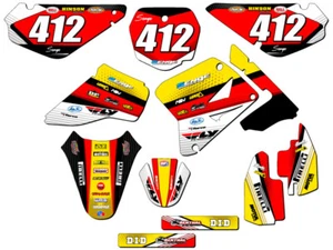 2001-2004 RM 85 RICOCHET Yellow Senge Graphics Kit compatible con Suzuki - Imagen 1 de 10