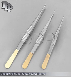 3 DEBAKEY ARTERIE ATRAUMATISCHE GEWEBEGEFÄSSZANGE MIT GOLDGRIFF 6"+7"+9,5' - Bild 1 von 1