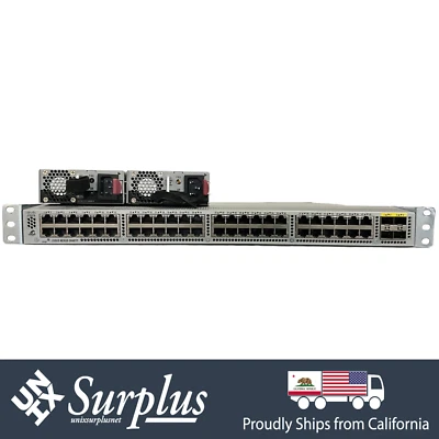 48 Port 1GB RJ45 Cisco N3K-C3048TP-1GE LAN BASE Switch 2x PSU | 4x SFP+ 10GB - Image 1 of 4