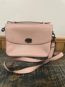 Coach Cassie Crossbody Top Handle Bag Pebble Leather Aurora Pink Gunmetal - Picture 1 of 16