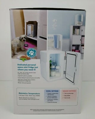 Personal Chiller  LED Lighted Mini Fridge/Mirror Door For Beauty Routines AC/DC - Image 1 of 4