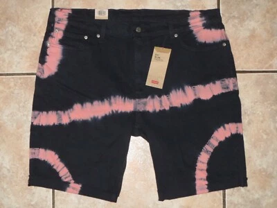 Pantalones Cortos de Jean Levi's 511 Calce Ajustado Corte Tye Dye Monterey Azul/Rosa Nuevos con Etiquetas Elastizados Foto 1 de 4
