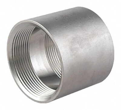 Coupling 1"  150 Female NPT Thread Cast Stainless Steel Pipe Fitting (Lot of 3) - Image 1 of 4