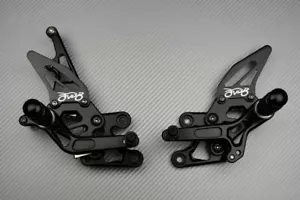 Supporto Pedane Arretrate Regolabili Nero YAMAHA FZ1 N FZ-1N FZ-1 RN16 2006-2015 - Imagen 1 de 8