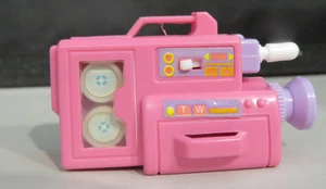 CÁMARA DE VIDEO DE CUERDA MATTEL BARBIE 1988 VINTAGE ¡FUNCIONA! - Imagen 1 de 5