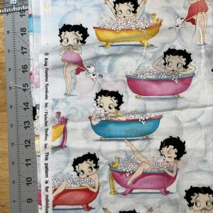 Betty Boop I” Bubble Bath FQ OOP Cotton Fabric 22” By 21” Prewashed - Picture 1 of 3