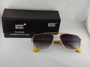 Luxus Montblanc Sonnenbrille | Kupfer Metallgestell | 100 % UV-geschützte blaue Gläser - Bild 1 von 7