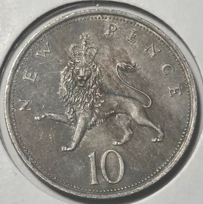 Moeda 1970 Grã-Bretanha 10 dez pence nova rainha Elizabeth, km912 - Imagem 1 de 4