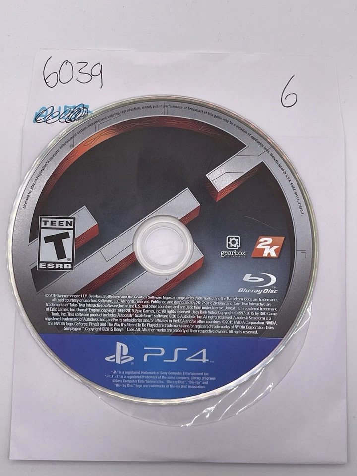 Battleborn (Sony PlayStation 4, 2016) DISC ONLY NO TRACKING 6039 - Image 1 of 1