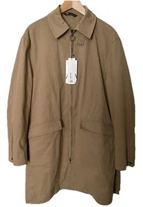 Zara Men’s Trench Coat Jacket Full Zip Tan Beige Cotton Blend Size S-M NEW NWT - Picture 1 of 16