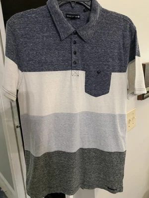 Men’s Large Vintage Four Color Ocean Current Polo - Image 1 of 4
