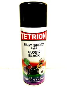 Pintura en aerosol Tetrion Black Gloss Easy - a base de acrílico - spray de 400 ml - secado rápido - Imagen 1 de 1