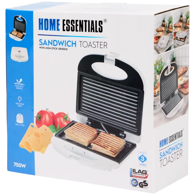 Toaster 750W Non-Stick Sandwich Maker Indicator Light Easy Use Foto 1 de 4