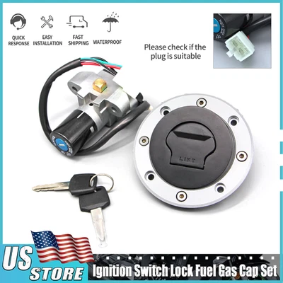 Ignition Switch Lock Fuel Gas Key Set Fit For Bandit GSF250 GSF400 GSX400 RGV Foto 1 de 4