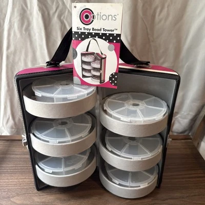 Torre de cuentas de seis bandejas Creative Options nueva con cuentas artesanales de etiqueta original Foto 1 de 4
